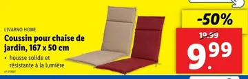 Offre: Coussin pour chaise de jardin