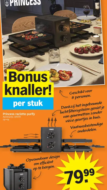 Offre: Princess raclette purify