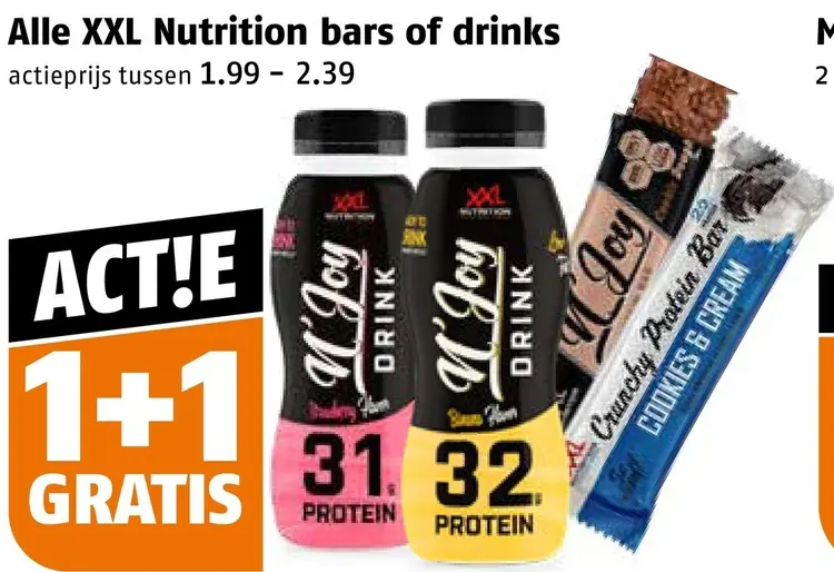 Aanbieding: XXL Nutrition bars of drinks