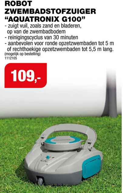 Promotie: Robot zwembadstofzuiger "aquatronix g100"