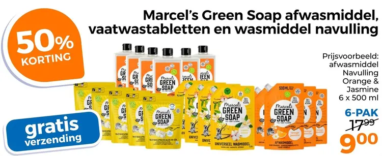 Aanbieding: Afwasmiddel, vaatwastabletten en wasmiddel navulling