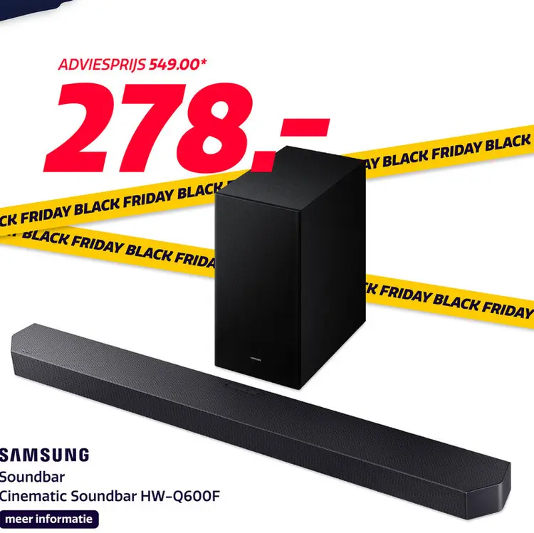 Aanbieding: Samsung Cinematic Soundbar HW-Q600F 2025