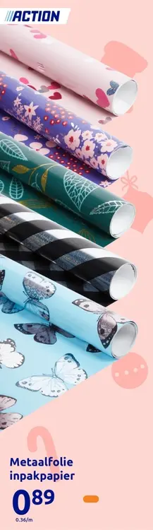 Aanbieding: Metaalfolie inpakpapier