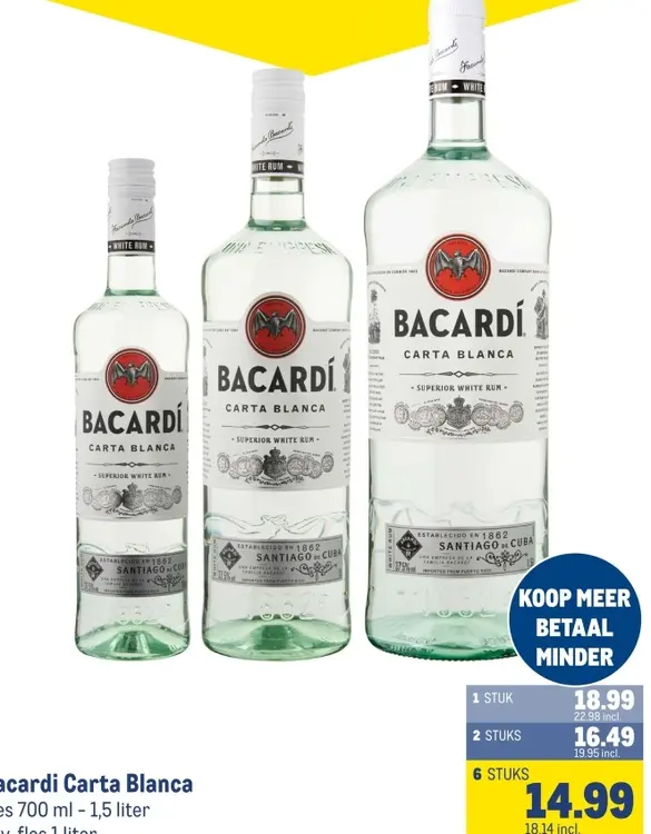 Aanbieding: Bacardi Carta Blanca