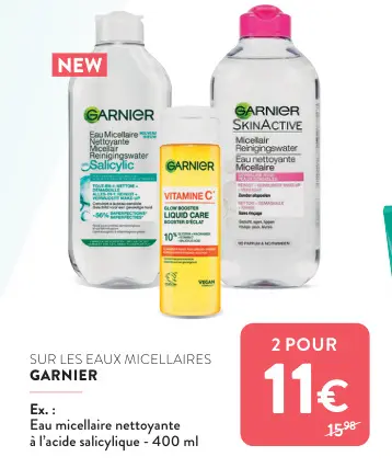 Offre: Eau micellaire nettoyante à l'acide salicyliq