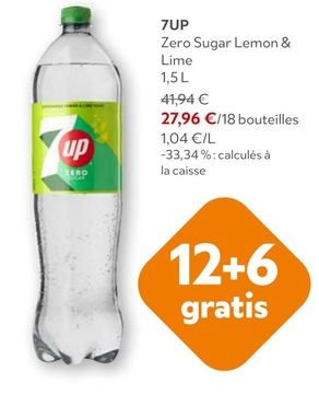 Offre: 7UP Zero Sugar Lemon & Lime