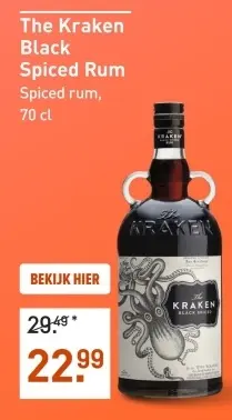 Aanbieding: The Kraken Black Spiced Rum