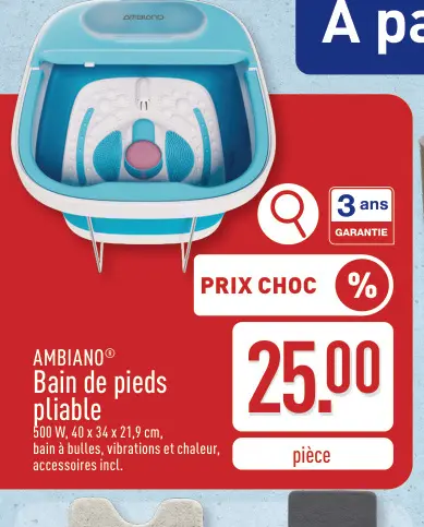 Offre: Bain de pieds pliable