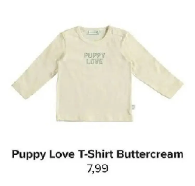 Aanbieding: Puppy Love T-Shirt Buttercream