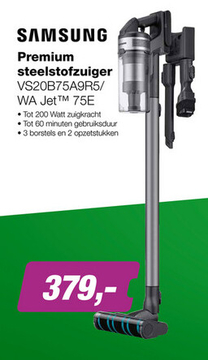 Aanbieding: VS20B75A9R5/WA Jet™ 75E Premium Steelstofzuiger