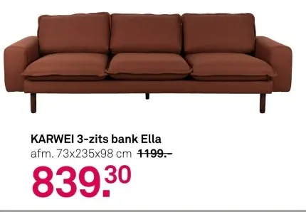 Aanbieding: 3-zits bank Ella