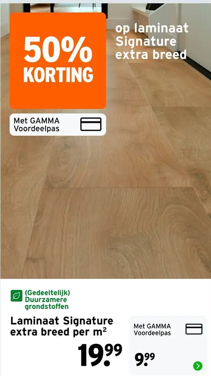 Aanbieding: Laminaat Signature extra breed per m²