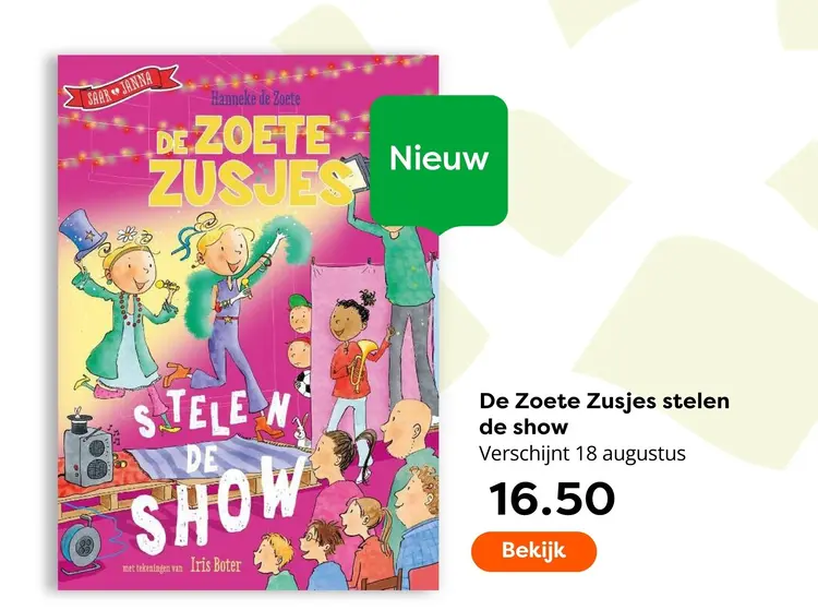 Aanbieding: Kinderboek - De Zoete Zusjes stelen de show