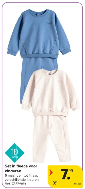 Promotie: Set in fleece voor kinderen