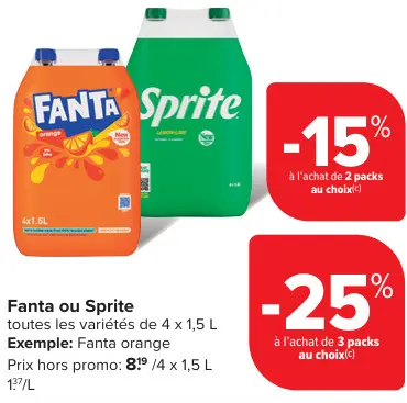 Offre: Fanta ou Sprite