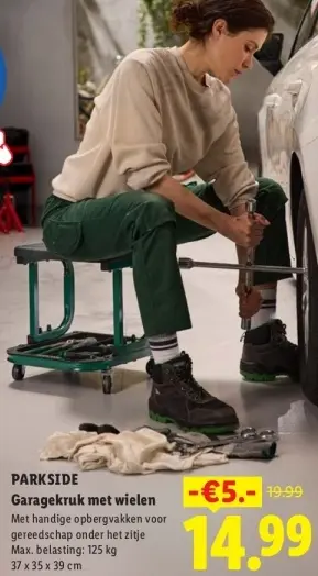 Aanbieding: Garagekruk met wielen