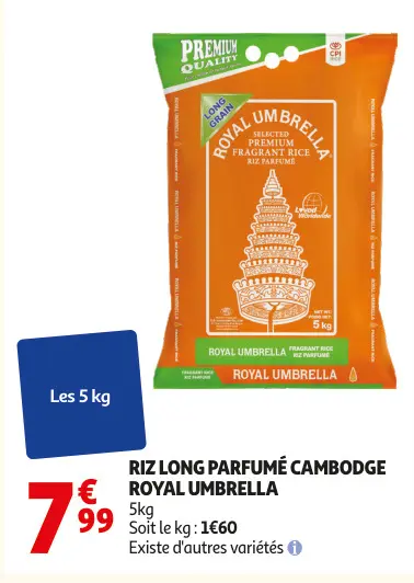 Offre: Riz long parfumé cambodge