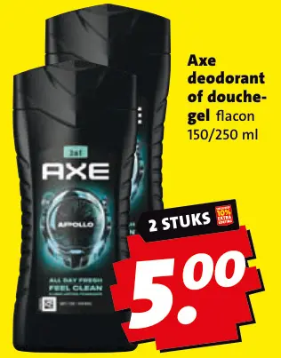 Aanbieding: Axe deodorant of douche-gel