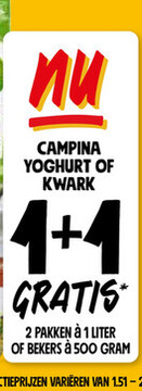 Aanbieding: CAMPINA YOGHURT OF KWARK