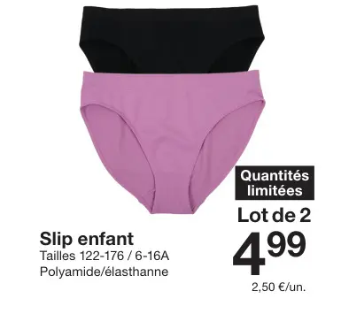 Offre: Slip enfant