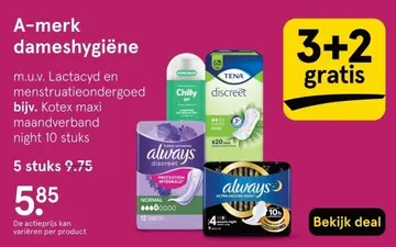 Aanbieding: A-merk dameshygiëne