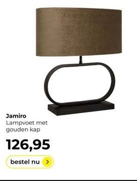 Aanbieding: Jamiro Lampvoet met gouden kap