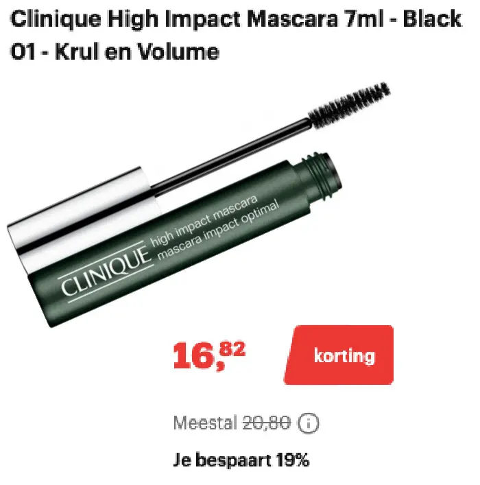 Aanbieding: Clinique High Impact Mascara