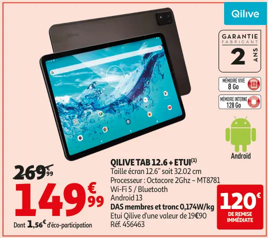 Promotie: Qilive tab 12.6 + etui