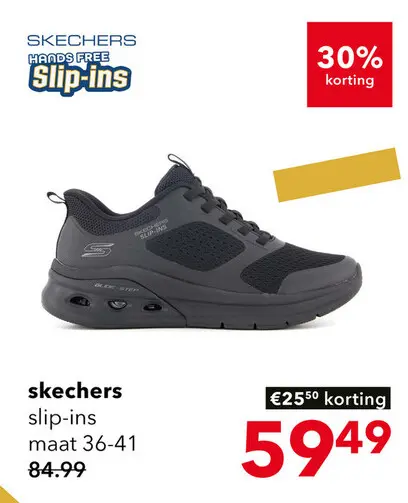 Aanbieding: Skechers Slip-ins: BOBS Arc Waves 2.0 dames sneakers zwart