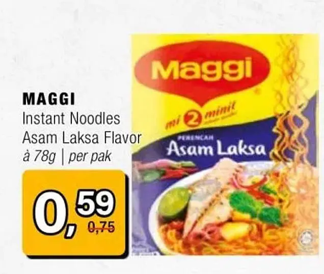 Aanbieding: Instant Noodles Asam Laksa Flavor
