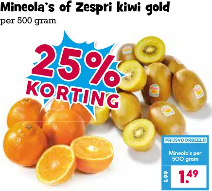 Aanbieding: Mineola's of kiwi gold