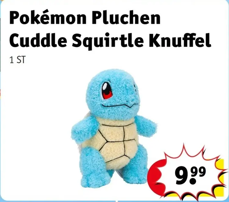 Aanbieding: Pokémon Pluchen Cuddle Squirtle Knuffel