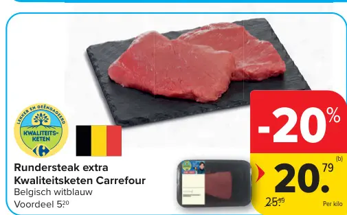 Promotie: Rundersteak extra