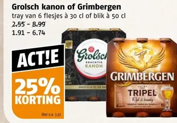 Aanbieding: Grolsch kanon of Grimbergen