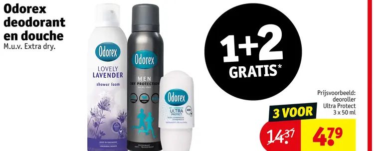 Aanbieding: Odorex deodorant en douche