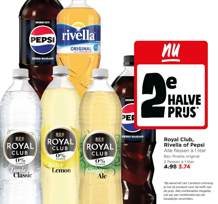 Aanbieding: Royal Club, Rivella of Pepsi