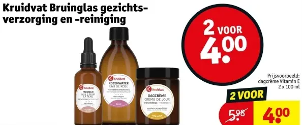 Aanbieding: Bruinglas gezichtsverzorging en -reiniging
