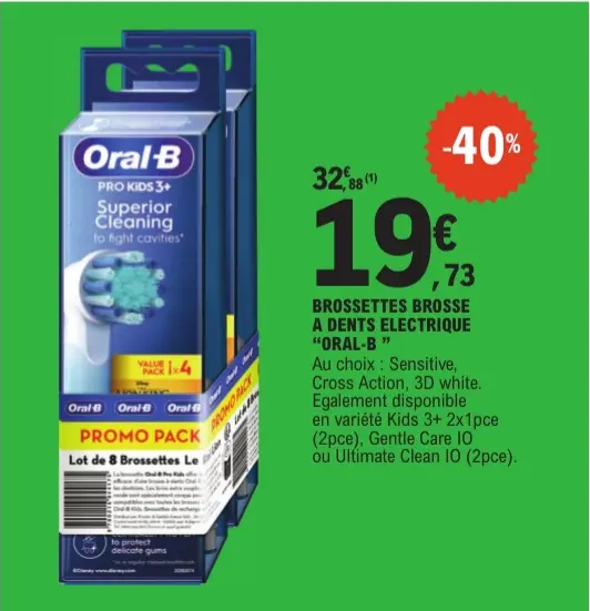 Offre: Brossettes brosse à dents électrique