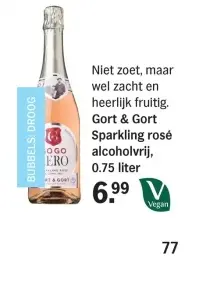 Aanbieding: Sparkling rosé alcoholvrij
