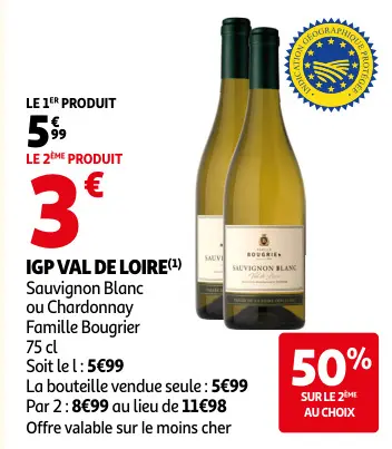 Promotie: Sauvignon Blanc ou Chardonnay
