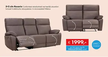 Aanbieding: Rosario 3+2 relaxbankstel