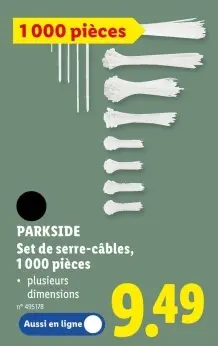 Offre: Set de serre-câbles