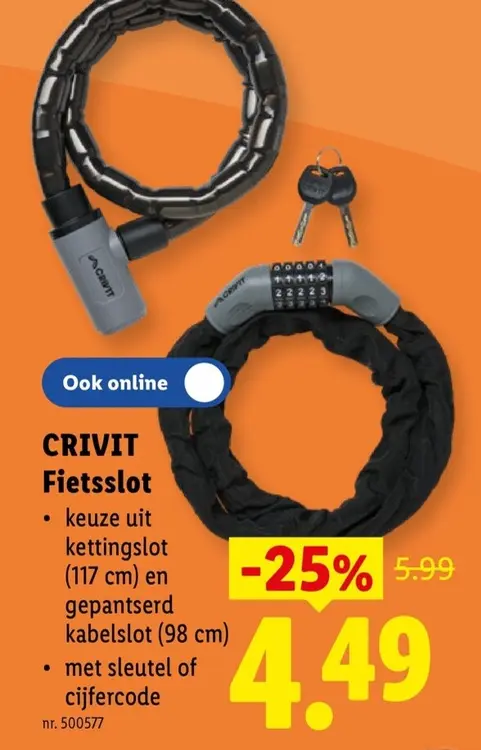 Promotie: Fietsslot