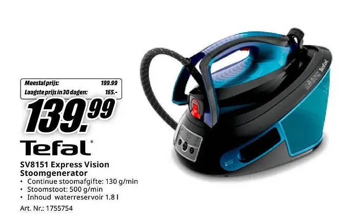 Aanbieding: SV8151 Express Vision Stoomgenerator