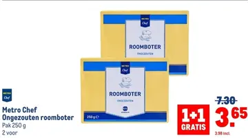 Aanbieding: Metro Chef Ongezouten roomboter