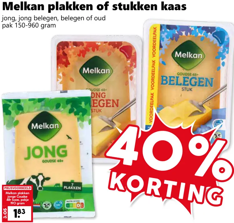 Aanbieding: Plakken of stukken kaas