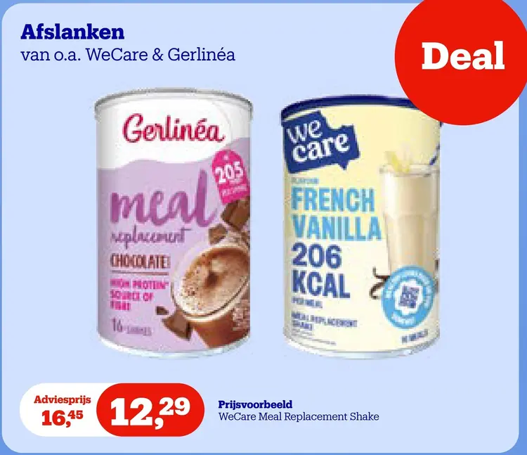 Aanbieding: Afslanken van o.a. WeCare & Gerlinea