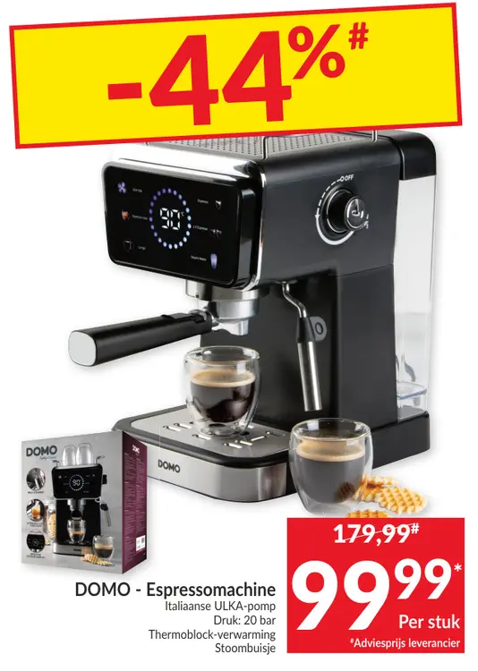 Promotie: Espressomachine