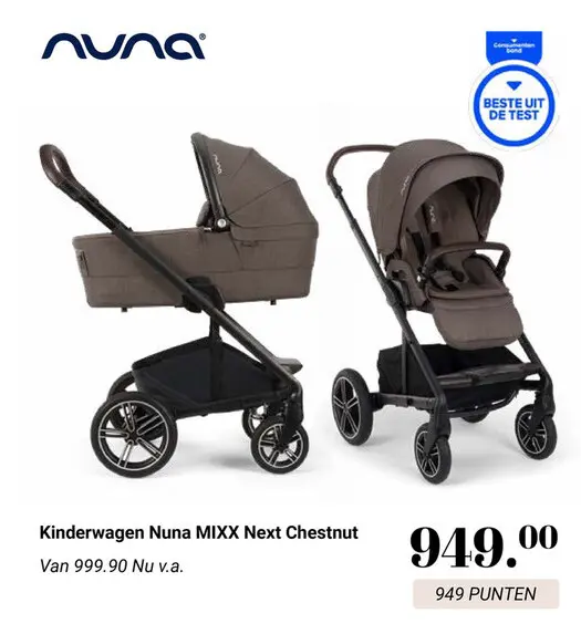 Aanbieding: Kinderwagen Nuna MIXX Next Chestnut