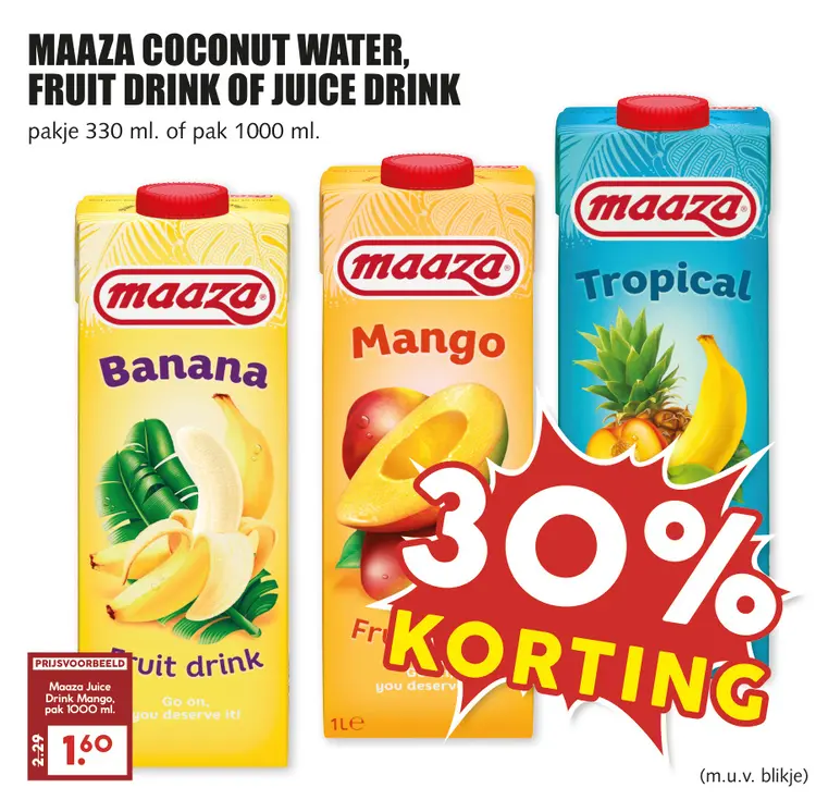 Aanbieding: Coconut water, fruit drink of juice drink